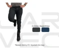 Jean Jar Vec Moto Protecciones Desmontables Rodilla Cadera N
