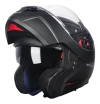 Casco Moto Rebatible Mt Atom Negro Mate Doble Visor 