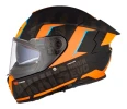 Casco Moto Axxis Hawk Evo Paw B4 Naranja Mate Doble Visor