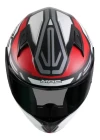 Casco Moto Integral Mac Speed Control Gris Blanco Rojo