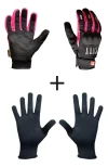 Guantes Moto City Madbike Tactil + Guantes Primera Piel