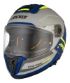Casco Moto Axxis Hawk Evo Daytona C2 Gris Mate Doble Visor