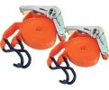 Kit Set X2 Cinta Zuncho De Amarre Con Crique 5m X 2.5mm Color Naranja