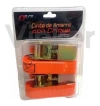 Kit Set X2 Cinta Zuncho De Amarre Con Crique 5m X 2.5mm Color Naranja