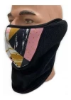 Mascara Cuello Polar Moto Bici De Mujer Con Abrojo Corto Color Diseño M2