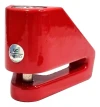 Traba Disco Moto Um Locks 8713 Zinc Perno 5,5 Mm Con Llave Color Rojo