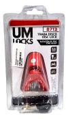 Traba Disco Moto Um Locks 8713 Zinc Perno 5,5 Mm Con Llave Color Rojo