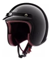 Casco Moto Abierto Mac Oficial Bowie Solid Negro Brillo