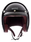 Casco Moto Abierto Mac Oficial Bowie Solid Negro Brillo
