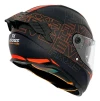 Casco Integral Moto Axxis Hawk Cubik B4 Naranja Doble Visor