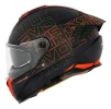 Casco Integral Moto Axxis Hawk Cubik B4 Naranja Doble Visor