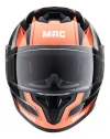 Casco Integral Moto Mac Oficial 070 Volt Komak Rojo Brillo