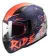 Casco Moto Integral Ls2 353 Rapid Naughty Azul Naranja