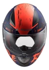 Casco Moto Integral Ls2 353 Rapid Naughty Azul Naranja