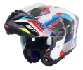 Casco Moto Rebatible Mt New Atom 2 Bast A0 Tricolor Brillo