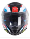 Casco Moto Rebatible Mt New Atom 2 Bast A0 Tricolor Brillo