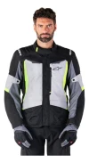 Campera Moto Alpinestars St-1 Wp Jacket Negra/gris/blanca