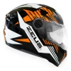 Casco De Moto Integral Zeus 811 Al28 Negro Naranja
