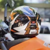 Casco De Moto Integral Zeus 811 Al28 Negro Naranja