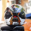 Casco De Moto Integral Zeus 811 Al28 Negro Naranja