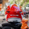 Casco De Moto Integral  Zeus 811 Al51 Negro Rojo Blanco