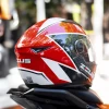 Casco De Moto Integral  Zeus 811 Al51 Negro Rojo Blanco