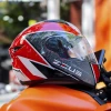 Casco De Moto Integral  Zeus 811 Al51 Negro Rojo Blanco