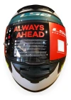 Casco Moto Integral Ls2 352 Rookie Graficas Zenna + Spoiler