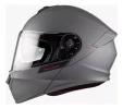 Casco Moto Rebatible Mt Genesis A2 Solid Titanium Doble Vis