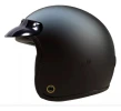 Casco Moto Abierto Vertigo Vintage Gold Edition Negro Mate