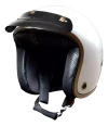 Casco Moto Abierto Vertigo Vintage Gold Edition Blanco