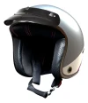 Casco Moto Abierto Vertigo Vintage Scooter Fucsia Gris Mate