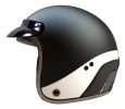 Casco Moto Abierto Vertigo Vintage Scooter Negro Gris Mate
