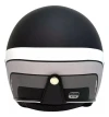 Casco Moto Abierto Vertigo Vintage Scooter Negro Gris Mate