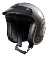 Casco Moto Abierto Vertigo Vintage Scrash Negro Mate
