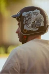 Casco Moto Abierto Vertigo Vintage Scrash Negro Mate