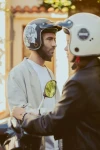 Casco Moto Abierto Vertigo Vintage Scrash Negro Mate