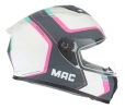 Casco Moto Integral Mac Oficial Starter Ff801 Qurbik Blanco