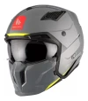 Casco Moto Abierto Mt Streetfighter Solid A22 Gris Mate