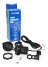 Toma Doble Puerto Cargador Usb Ruder C/ Soporte Para Moto