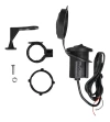 Toma Doble Puerto Cargador Usb Ruder C/ Soporte Para Moto