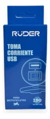 Puerto Cargador Usb Ruder Moto / Cuatri Soporte Toma Simple