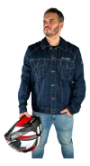 Campera Calix Ruder Urbana De Jean Con Protección Moto
