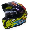 Casco Integral Moto Nzi Go Rider Stream Macaw C/ Doble Visor