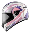 Casco Moto Integral Zeus Gj 821 Blanco Rosa Brillo