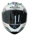 Casco Moto Integral Zeus Gj 821 Blanco Rosa Brillo