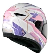 Casco Moto Integral Zeus Gj 821 Blanco Rosa Brillo