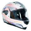 Casco Moto Integral Zeus Gj 821 Blanco Rosa Brillo