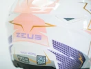 Casco Moto Integral Zeus Gj 821 Blanco Rosa Brillo