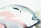 Casco Moto Integral Zeus Gj 821 Blanco Rosa Brillo